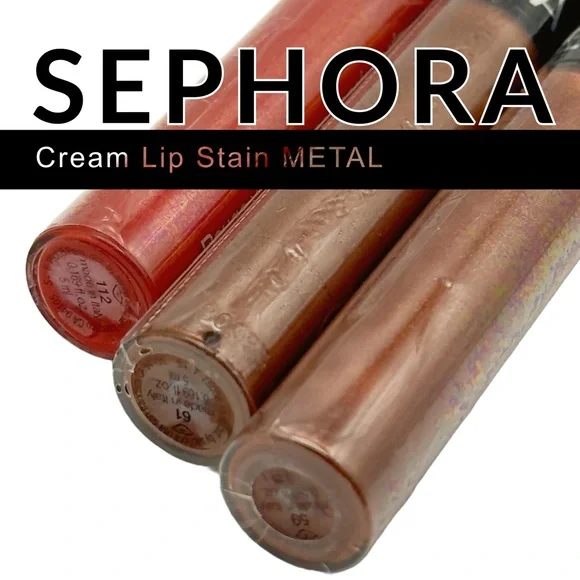 Sephora 🆕 Cream Lip Stain Liquid Lipstick • Frosted Rose No. 61 • Metallic • NWT - Picture 2 of 13